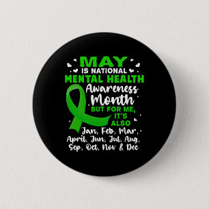 May is National Mental Health Awareness Maandberic Ronde Button 5,7 Cm