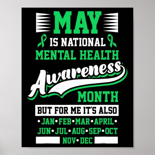 May is National Mental Health Awareness Month Posi Poster (Voorkant)