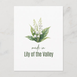 May Lily of the Valle Birth Flower Watercolor Art  Briefkaart