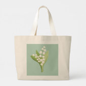 May Lily of the Valley Bloemenboeket Grote Tote Bag (Achterkant)