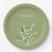 May Lily of the Valley Floral Bouquet Aangepaste n Papieren Bordje (Voorkant)