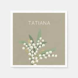 May Lily of the Valley Floral Bouquet Aangepaste n Servet