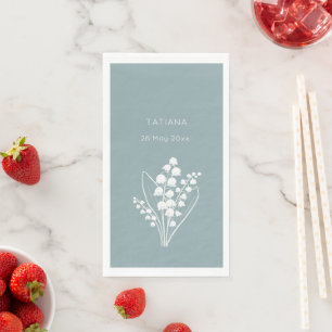 May Lily of the Valley Floral Bouquet Aangepaste n Servet