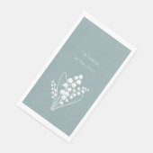 May Lily of the Valley Floral Bouquet Aangepaste n Servet (Hoek)