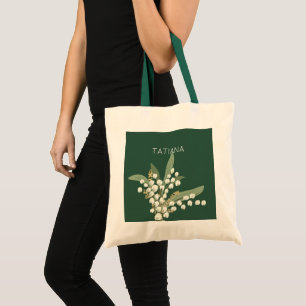 May Lily of the Valley Floral Bouquet Aangepaste n Tote Bag
