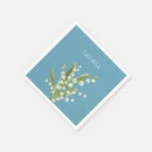 May Lily of the Valley Floral Bouquet Custom Name  Servet (Hoek)