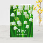 May Lily of The Valley Geboorte Maand Bloem Verjaa Kaart (Gele Bloem)