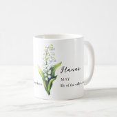 MAY LILY OF THE VALLEY GEBOORTEBLOEM MAAND NAAM KOFFIEMOK (Voorkant rechts)