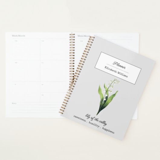 MAY LILY VAN DE VALLEI GEBOORTEBLOEM GEPERSONALISE PLANNER (Display)