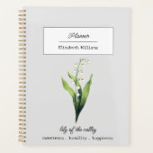 MAY LILY VAN DE VALLEI GEBOORTEBLOEM GEPERSONALISE PLANNER (Voorkant)