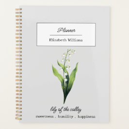 MAY LILY VAN DE VALLEI GEBOORTEBLOEM GEPERSONALISE PLANNER