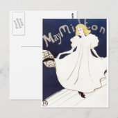 May Milton 1895 Henri de Toulouse-Lautrec Briefkaart (Voorkant / Achterkant)