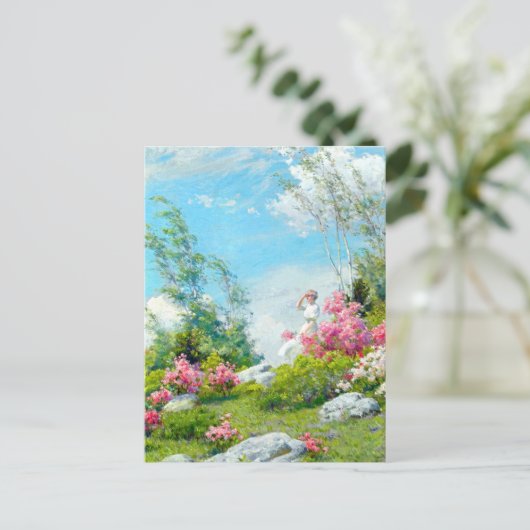 May Morning Landscape Charles Courtney Curran Briefkaart (Staand voorkant)