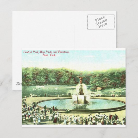 May Party, Central Park, NYC  Briefkaart (Voorkant / Achterkant)