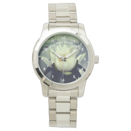 May Peace Be With You Lotus Inspirational   Horloge