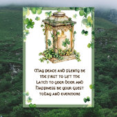 May Peace n Plenty Irish Blessing Shamrock Lantern Kaart