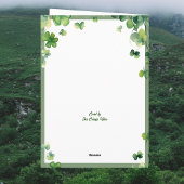 May Peace n Plenty Irish Blessing Shamrock Lantern Kaart