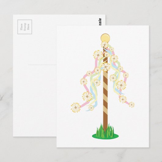 May Pole Briefkaart (Voorkant / Achterkant)