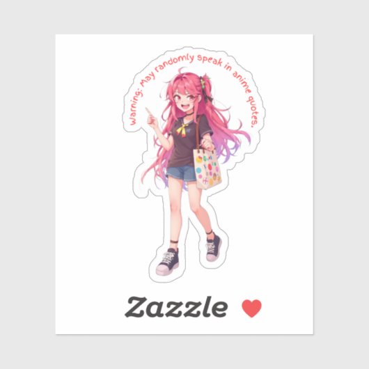 May randomly speak in anime quotes sticker (Vel)