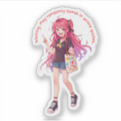 May randomly speak in anime quotes sticker (Voorkant)