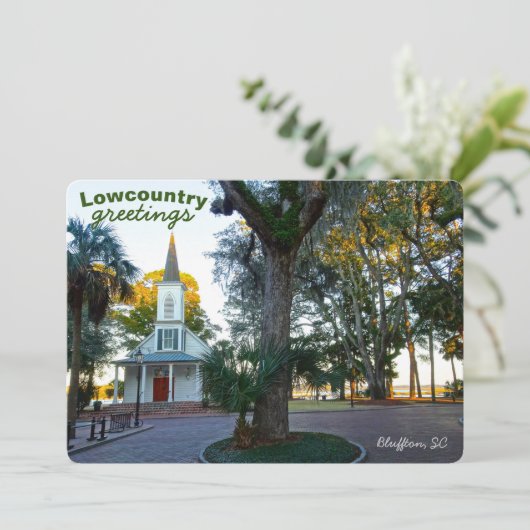 May River Chapel Palmetto Bluff Bluffton SC Kaart (Staand voorkant)