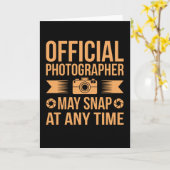 May Snap At Any Time Photographer Photography Kaart (Gele Bloem)