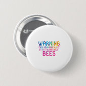 May Spontaneously Start Talking About Bees Ronde Button 5,7 Cm (Voorkant /achterkant)