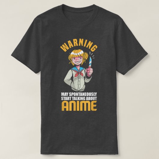 May Spontaneously Talking About Anime Funny Anime  T-shirt (Design voorkant)