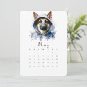 May Stand-alone Kalender Duitse Herdershond Art Menu (Staand voorkant)