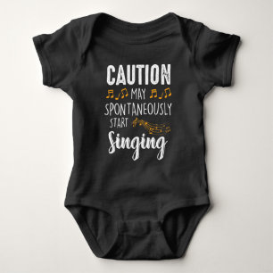 May Start Singer - Musician Choir Singer Music Ba Romper
