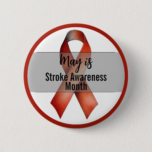 May Stroke Awareness Month lint Ronde Button 5,7 Cm (Voorkant)