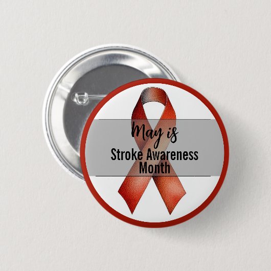 May Stroke Awareness Month lint Ronde Button 5,7 Cm (Voorkant /achterkant)