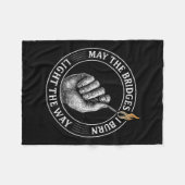 May The Bridges I Burn Light The Way Motivational  Fleece Deken (Voorkant (Horizontaal))