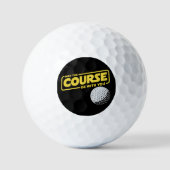 May The Course Be With You Funny Golf Golfing Golfballen (Voorkant)