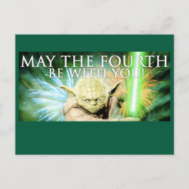 May the Fourth Be With You Wenskaart Briefkaart