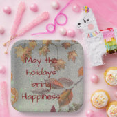 May the holidays bring Happiness Papieren Bordje (Feest)