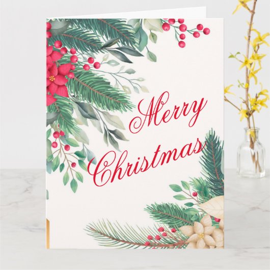 "May the Joy of Jesus" Kerst Wenskaart Kaart (Gele Bloem)