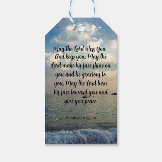 May The Lord Bless You Cadeaulabel (Voorkant)