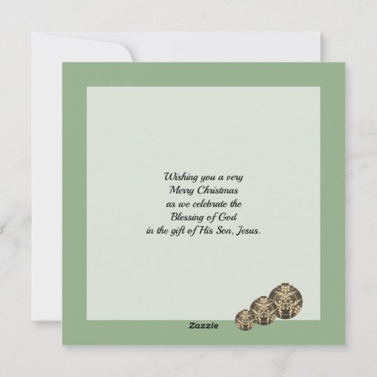 MAY THE LORD BLESS YOU Christian Christmas Feestdagenkaart (Achterkant)
