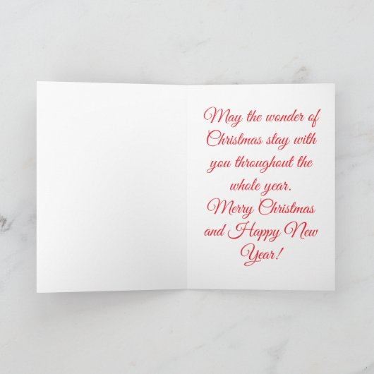 May the Wonder of Christmas Stay with you all year Kaart (Binnen)