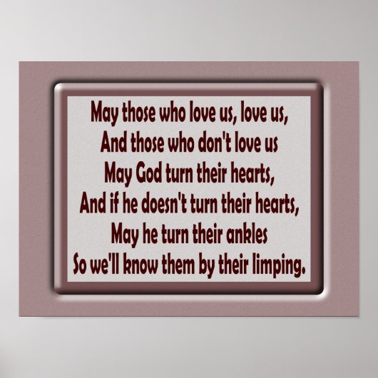 May those who love us -- Art Poster (Voorkant)