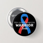 May-Thurner Syndrome Warrior Ribbon Black Button (Voorkant /achterkant)
