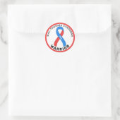 May-Thurner Syndrome Warrior Ribbon White Ronde Sticker (Tas)