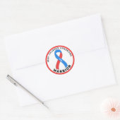 May-Thurner Syndrome Warrior Ribbon White Ronde Sticker (Envelop)