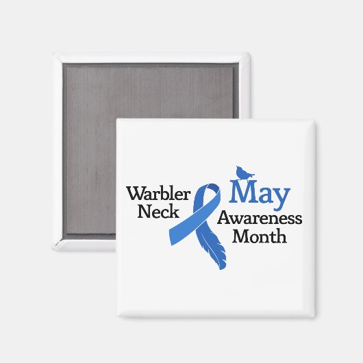 May Warbler Nek Awareness Maand Magneet (Voorkant / Achterkant)