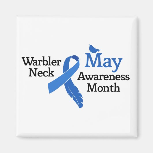 May Warbler Nek Awareness Maand Magneet (Voorkant)