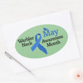 May Warbler Nek Awareness Maand Ovale Sticker (Envelop)