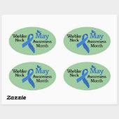 May Warbler Nek Awareness Maand Ovale Sticker (Vel)
