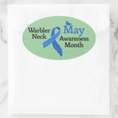 May Warbler Nek Awareness Maand Ovale Sticker (Tas)