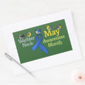 May Warbler Nek Awareness Maand Rechthoekige Sticker (Envelop)